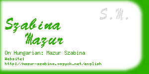 szabina mazur business card